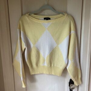Ann Taylor yellow boatneck cozy sweater